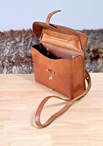 Swiss vintage leather bag - bag, 1971