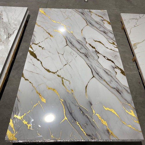 Gold white marble effect - gold,