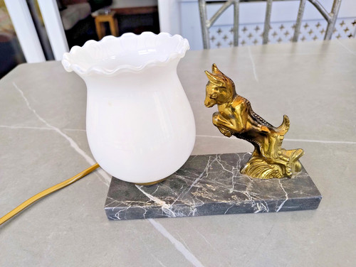 French art deco - art, lamp