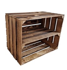 Wooden crates with shelf - , in
