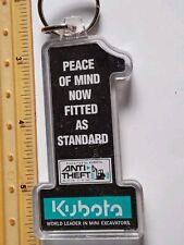Vintage old Keyring plastic Window Car Motor Vehicle Mini Excavators KUBOTA No.1