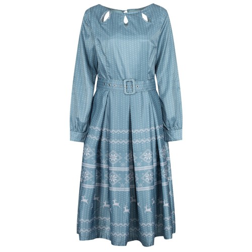 Lindy bop dress fairisle deer - bop,