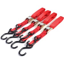 4 x Motorcycle Motorbike Tie Down Auto Bike Lock Trailer Straps 25mm x 1.8m Long