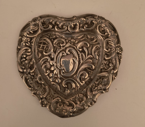 Sterling silver antique - , heart