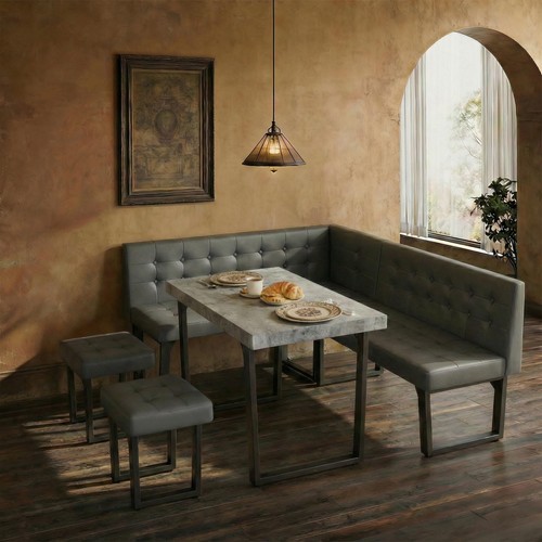 Piece corner bench dining - bench,