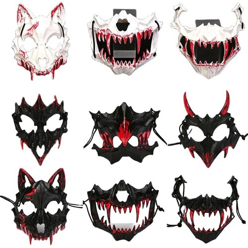 Half face mask dragon tiger - mask,