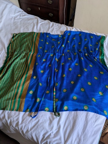 Sari silk fabric kaftan - silk,