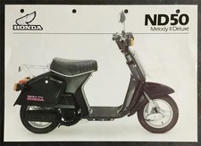 HONDA ND50 MELODY II DELUXE MOPED Sales Specification Leaflet Apr 1982