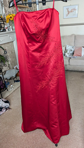 Debenhams red satin beaded - debenhams,