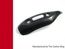 DUCATI MONSTER 696 796 1100 CARBON EXHAUST HEAT SHIELD PLAIN GLOSS WEAVE GUARD