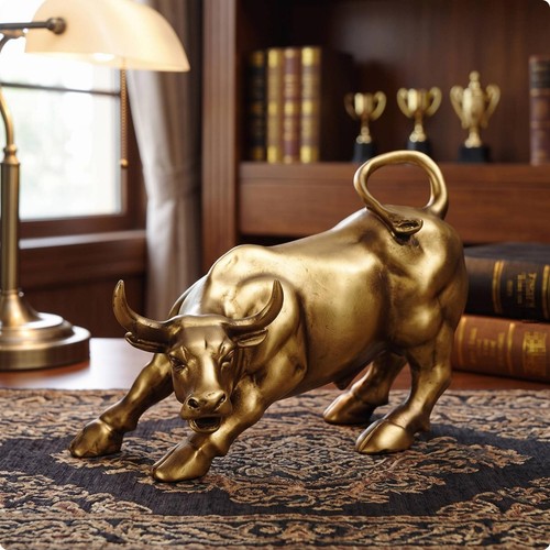 Bull figurine lustrous - bull,