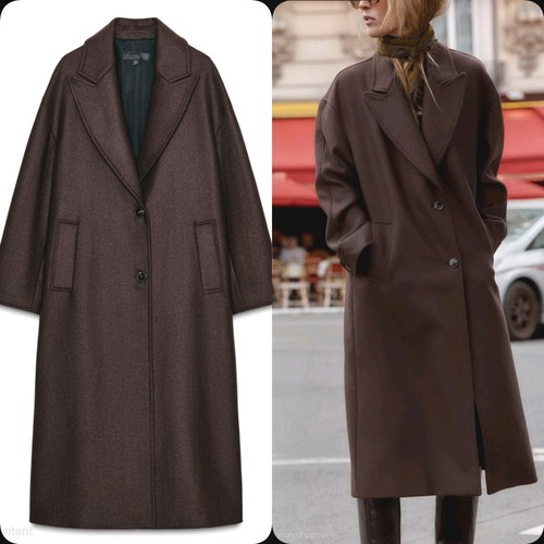Zara coat combined leather - coat,