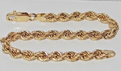 9ct yellow gold - gold, rope