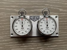 Heuer Trackmate Mechanical Stopwatch Set Dashboard Rally Timer 11