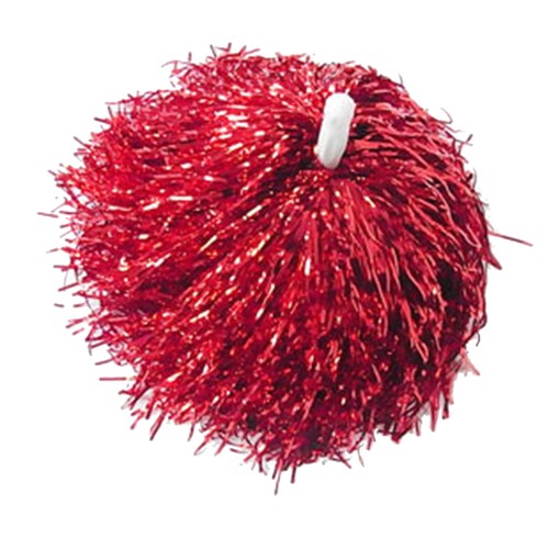 Red cheerleading pom poms - red,