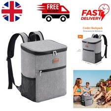 Grey Soft-Sided Cooler Backpack - Durable Insulated Bag for Family Adventures