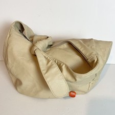 Hugo Boss Orange Parfums Beige Faux Leather Slouchy Saddle Shoulder Bag