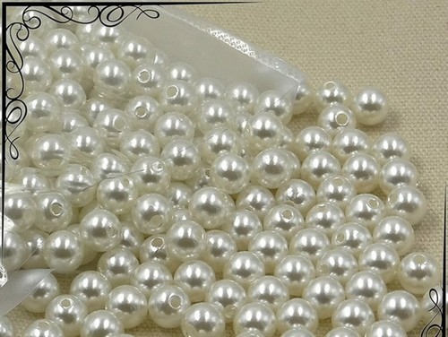 3mm ivory acrylic pearl beads - pearl,