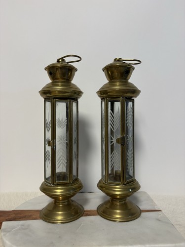 Pair vintage turkish brass - pair,