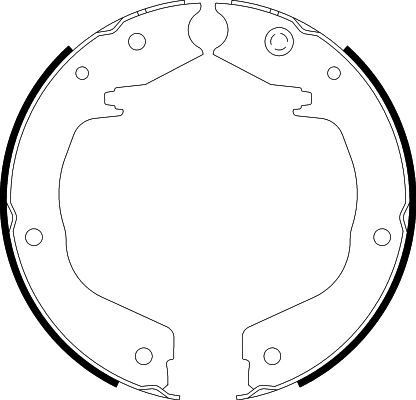 Parking brake shoe set - parking,