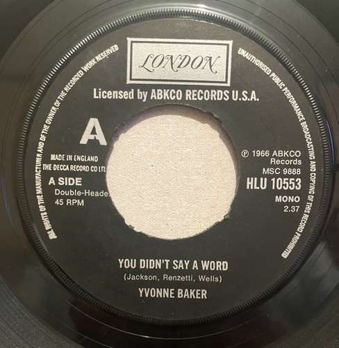 Yvonne baker you didn t - yvonne,