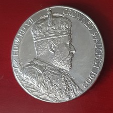 1902 Coronation Silver Medal. Edward VII Alexandra Queen Consort Medal. 