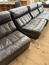 vintage modular leather sofa chair tetrad  1960s 70s Heals  de sade