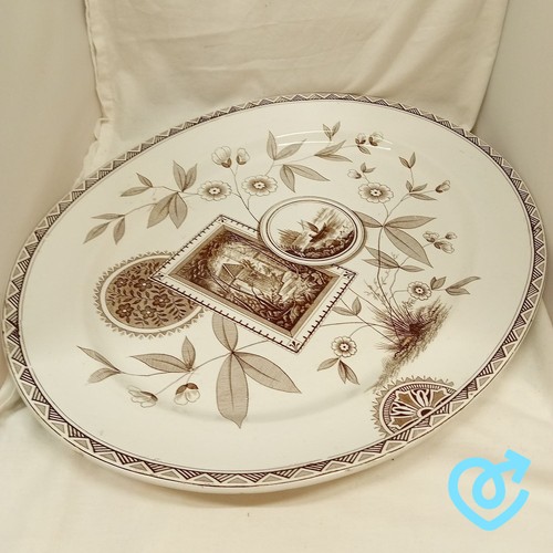 Antique brown transferware - antique,
