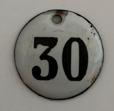 ANTIQUE NUMBER 30 ENAMEL SIGN