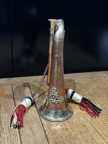 Old brass copper bugle - brass,