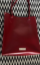 Red Zatchel Tote Handbag Large