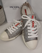 Prada glitter silver leather - glitter,