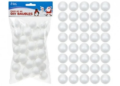Polystyrene balls white diy - polystyrene,