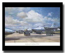 Vickers Valiant B1s RAF Marham Series 1 Land Rover framed picture Frank Wootton