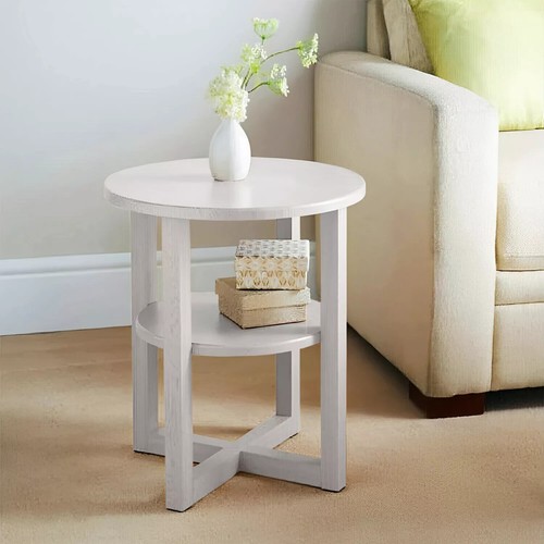 Round side coffee table tray - table,