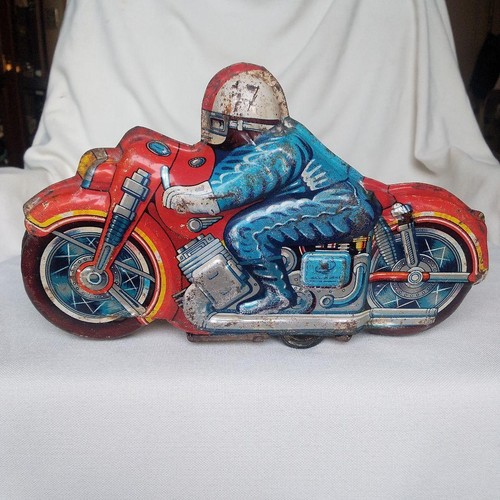 Vintage japanese tin toy bike - japanese,