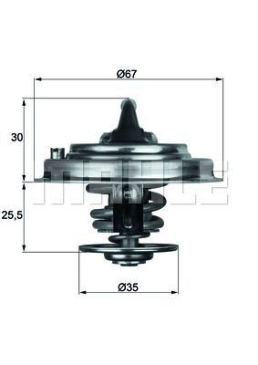 Mahle 87d thermostat - tx, 30