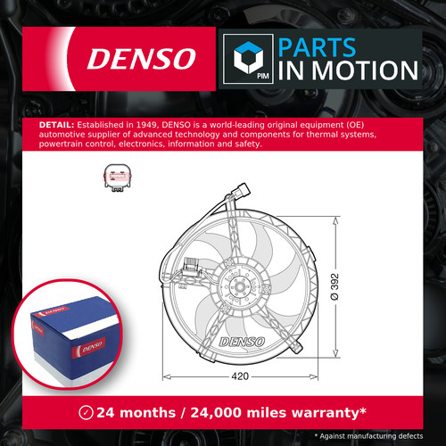 Radiator fan der05009 denso - radiator,