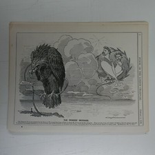 7x10" punch cartoon 1896 THE PRINCES` MESSAGE francis knolly / pulitzer