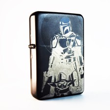 BRAND NEW - DESIGNED BRUSHED STYLED CIGARETTE PETROL LIGHTER - Mand