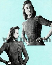 Knitting Pattern Vintage 1940s
