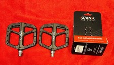 KranX Trail Bright Flat Platform Pedals Black MTB Full Suspension downhill 