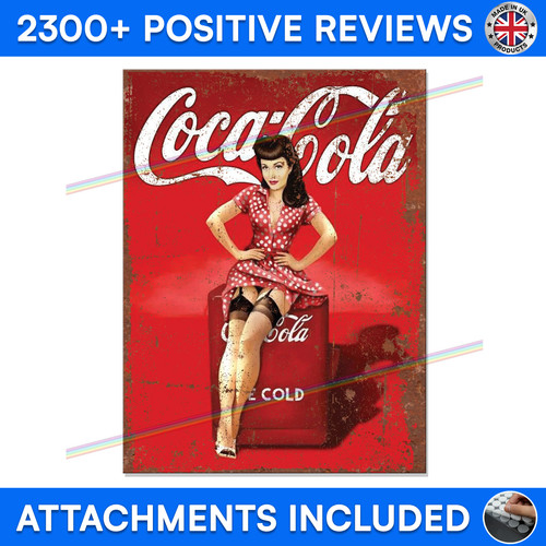 Coca cola girl metal - girl, sign
