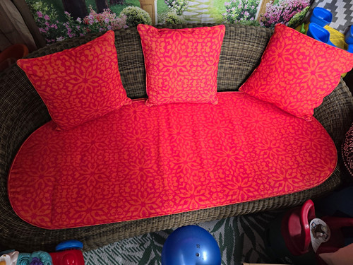 Rustic rattan wicker sofa - rustic, rattan/wicker
