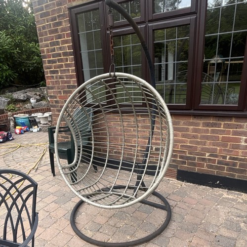 Grey hanging egg chair - grey,