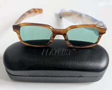 Ladies Flatlist Hanky Italian Sunglasses Donegal Horn/Solid Teal Lens, 005 070