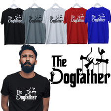 Dog Father Funny T-Shirt Gift Dog Lover Dad Grandfather BIG SIZE S to 5XL Thick