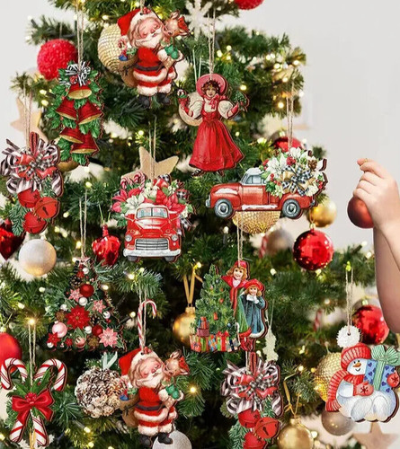 Christmas pcs light wooden - pcs.,