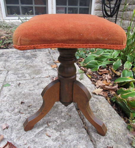Antique piano stool cast iron - antique,