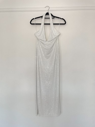 Zara mirrored halter dress - mirrored,